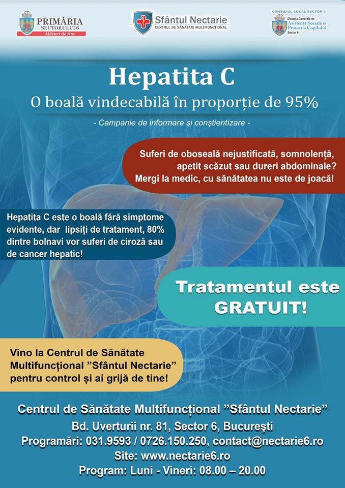 HEPATITA C – o boală vindecabilă în proporție de peste 95%