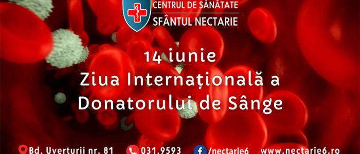 14 IUNIE- ZIUA MONDIALĂ A DONATORULUI DE SÂNGE! Donați sânge, salvați vieți!